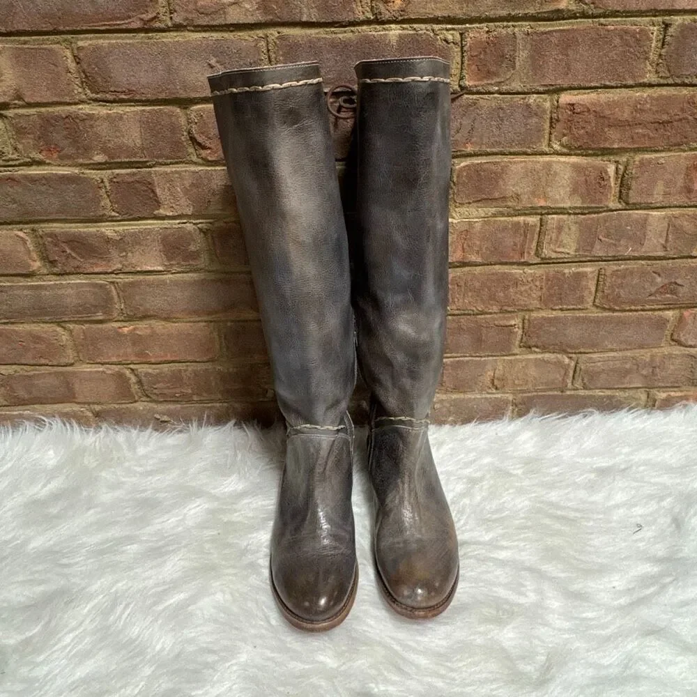 BEDSTU Manchester Womens Taupe Rustic Mason Riding Boot 10